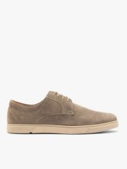 Beżowe sznurowane półbuty w stylu casual. Brązowe półbuty na co dzień męskie Brawo sp. z o.o., ze skóry, casualowe, bez zapięcia. Za 399.99 zł.