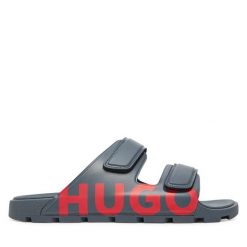Klapki HUGO. Szare klapki męskie Hugo. Za 269.99 zł.