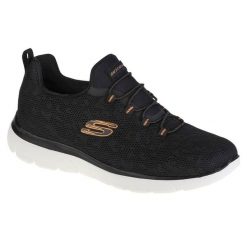 Buty do chodzenia damskie Skechers Summits Leopard Spor. Czarne obuwie sportowe damskie Skechers, bez wzorów, z materiału, trekkingowe, Skechers Sport. W wyprzedaży za 239.00 zł.