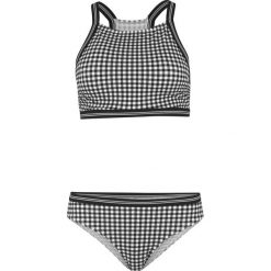 Bikini z biustonoszem bustier (2 części) bonprix czarno-biały w kratę. Białe bikini damskie bonprix. Za 49.99 zł.