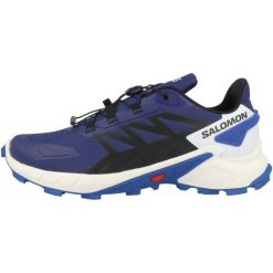 Buty do biegania męskie Salomon Supercross 4 Blue. Niebieskie buty sportowe męskie Salomon, z gumy, bez zapięcia, do biegania. Za 621.00 zł.