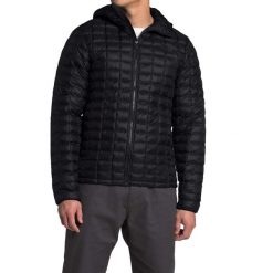 Kurtka turystyczna męska The North Face Thermoball Eco Hoodie. Czarne kurtki męskie The North Face, m, bez wzorów, z nylonu, trekkingowe. Za 713.44 zł.