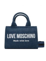 LOVE MOSCHINO Torebka JC4055PP1OLG170A Niebieski. Niebieskie torebki do ręki damskie Love Moschino, bez wzorów, z materiału, bez dodatków. Za 839.99 zł.