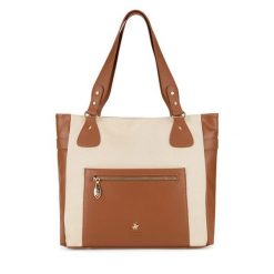 Torebka Beverly Hills Polo Club. Brązowe torebki do ręki damskie Beverly Hills Polo Club, bez wzorów, bez dodatków. Za 229.99 zł.