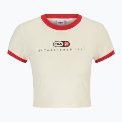Koszulka damska FILA Luverne Tight Ringer. Brązowe koszulki sportowe damskie Fila, m, bez wzorów, z bawełny, bez kołnierzyka, bez ramiączek. Za 119.99 zł.