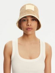 JACQUEMUS Kapelusz 24E245AC642-3060 Beżowy. Brązowe rękawiczki męskie JACQUEMUS, bez wzorów, z tworzywa sztucznego. Za 1,269.00 zł.