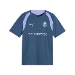 Koszulka treningowa OM 2026/27. Niebieskie koszulki sportowe męskie Puma, m, bez wzorów, z materiału, bez kołnierzyka, bez ramiączek, na fitness i siłownię. Za 247.50 zł.