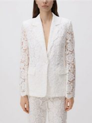 Strukturalna marynarka - biały. Białe żakiety damskie Reserved, l, bez wzorów, z bawełny. Za 259.99 zł.