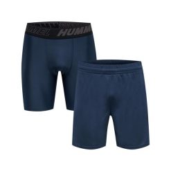 Spodenki Hummel TE Topaz (x2). Niebieskie buty sportowe męskie Hummel, xl, bez wzorów, na fitness i siłownię. Za 220.00 zł.