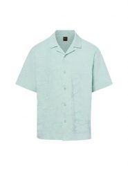 BOSS Orange koszulka ręcznikowa z krótkim rękawem - We_Flower Mężczyźni Comfort Fit Bawełna niebieski, XL. Niebieskie koszulki polo męskie Boss Orange, na lato, m, bez wzorów, z bawełny, bez ramiączek. Za 379.95 zł.