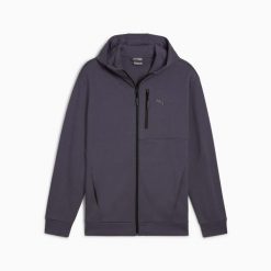 Bluza sportowa z kapturem męska Puma OPEN ROAD FZ DK 68165469. Szare bluzy męskie Puma, l, bez wzorów, z bawełny, z kapturem, trekkingowe. Za 212.81 zł.