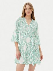 Vero Moda Sukienka codzienna Melba 10329936 Zielony Loose Fit. Zielone sukienki damskie Vero Moda, na co dzień, m, bez wzorów, z wiskozy, bez kołnierzyka, bez ramiączek, proste. Za 169.99 zł.