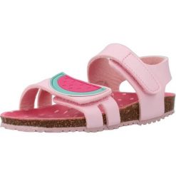 Sandały GARVALIN 212430G Rose. Czerwone sandały damskie Garvalin, bez wzorów, z syntetyku, bez obcasa, bez zapięcia. Za 103.99 zł.