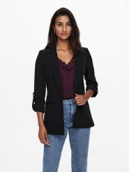 ONLY Marynarka Kayle 15218743 Czarny Regular Fit. Czarne żakiety damskie Only, bez wzorów, z syntetyku. Za 229.99 zł.