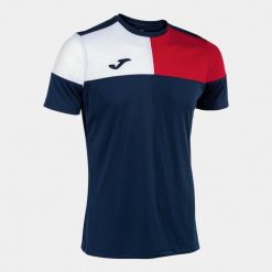Koszulka Joma Crew Navy/Red/White rozmiar 3XL. Białe koszulki sportowe męskie Joma, xl, bez wzorów, bez kołnierzyka, bez ramiączek, do piłki nożnej. Za 160.99 zł.
