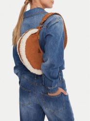 Guess Torebka Amita Mini HWSW95 39720 Brązowy. Brązowe torebki do ręki damskie Guess, z aplikacjami, ze skóry, bez dodatków. Za 339.99 zł.