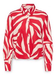 ONLY Koszula Sakura 15366883 Czerwony Regular Fit. Czerwone bluzki damskie Only, m, bez wzorów, z syntetyku, bez kołnierzyka, bez ramiączek. Za 109.99 zł.