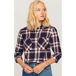 Koszula w kratę - Granatowy. Niebieskie koszule damskie Reserved. Za 79.99 zł.