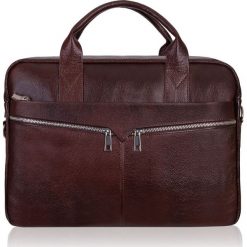 Torba męska skórzana TIZANO TM01 czekolada. Czarne torby na laptopa męskie TIZANO, bez wzorów, z materiału. Za 384.00 zł.
