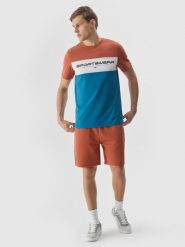 4F Spodenki dresowe męskie - brązowe XXL. Brązowe krótkie spodenki sportowe męskie 4f, l, bez wzorów, z bawełny. W wyprzedaży za 79.99 zł.