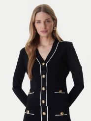 Marciano Guess Kardigan 6RGR02 5905Z Czarny Classic Fit. Czarne kardigany damskie Marciano Guess, l, z aplikacjami, z wiskozy, bez kołnierzyka, bez ramiączek, bez kaptura. Za 690.00 zł.