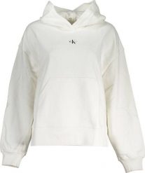 Calvin Klein BLUZA CALVIN KLEIN DAMSKA BEZ ZAMKA BIAŁA XS EU. Białe bluzy damskie Calvin Klein, xs, bez wzorów, bez kaptura. Za 318.16 zł.