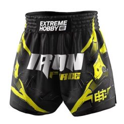 Spodenki Muay Thai męskie EXTREME HOBBY IRON FORCE. Żółte krótkie spodenki sportowe męskie EXTREME HOBBY, m, bez wzorów, z poliesteru. Za 209.00 zł.