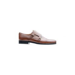 Buty Monk Brown. Brązowe eleganckie półbuty Guns&tuxedos, ze skóry. Za 299.99 zł.