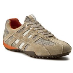 Półbuty Geox. Brązowe półbuty na co dzień męskie Geox, bez zapięcia. Za 279.99 zł.