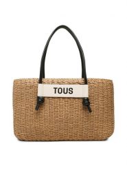 TOUS Torebka Capazo L Scoubidou 2001716959 Beżowy. Brązowe torebki do ręki damskie tous, bez wzorów, z syntetyku, bez dodatków. Za 949.99 zł.