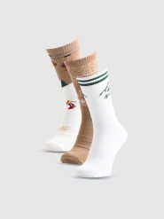 4F Skarpetki świąteczne długie (3-pack) damskie - multikolor 35-38. Skarpety damskie 4f, bez wzorów, z bawełny. Za 79.99 zł.