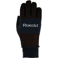 Rękawiczki rowerowe Roeckl Vinadi. Czarne rękawiczki męskie Roeckl, bez wzorów, ze skóry. Za 433.00 zł.