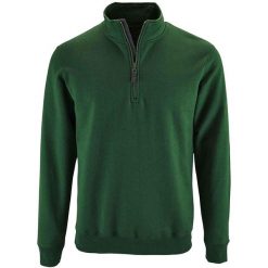 Sweter Męski Stan Zip Z Kołnierzem Stojącym. Niebieskie bluzy męskie SOL'S, m, bez wzorów, bez kaptura. Za 141.99 zł.