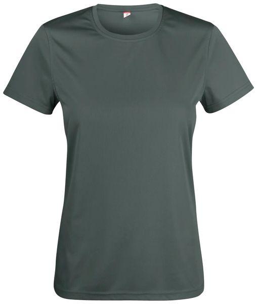 Clique Basic Active-T Women koszulka z interlock 100% poliester – pistol. Szare t-shirty damskie CLIQUE, m, bez wzorów, z dzianiny, bez kołnierzyka. Za 100.90 zł.