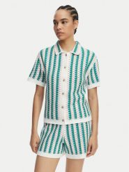 Banana Moon Koszula Avila Bloomday MXN47 Zielony Regular Fit. Zielone bluzki damskie Banana Moon, s, bez wzorów, z bawełny, bez kołnierzyka, bez ramiączek. Za 559.99 zł.