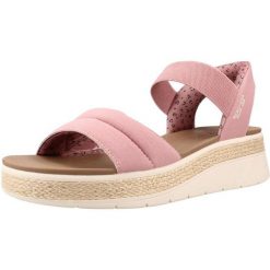 Sandały SKECHERS 114413S Rose. Czerwone sandały damskie Skechers, bez wzorów, z syntetyku, bez obcasa, bez zapięcia. Za 218.99 zł.