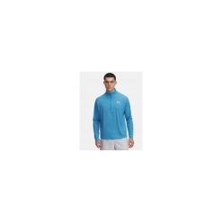 Koszulka Treningowa Męska Under Armour Szybkoschnąca Lekka UA Tech Zip. Niebieskie koszulki sportowe męskie Under Armour, m, bez wzorów, bez kołnierzyka, bez ramiączek, do biegania. W wyprzedaży za 124.99 zł.