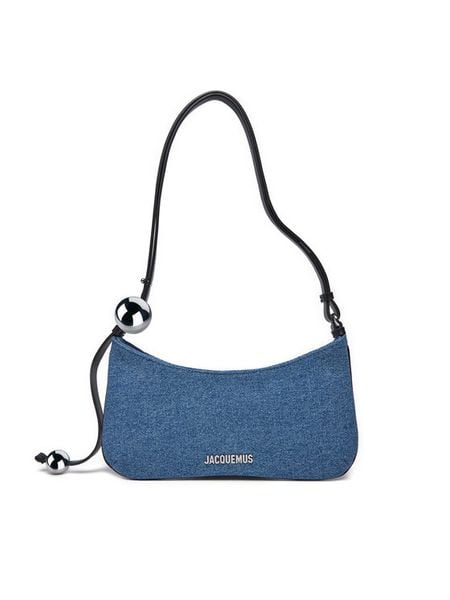 JACQUEMUS Torebka Le Bisou Perle Niebieski. Niebieskie torebki do ręki damskie JACQUEMUS, bez wzorów, z materiału, bez dodatków. Za 2,699.00 zł.