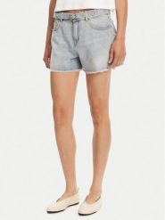 TWINSET Szorty jeansowe 251TT2262 Niebieski Slim Fit. Niebieskie szorty damskie Twinset, bez wzorów, z bawełny. Za 659.99 zł.