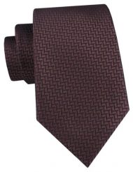 Męski Krawat Alties - Czekoladowy Brąz, Drobna Struktura Tkaniny. Brązowe krawaty i muchy Alties, bez wzorów, z tkaniny, eleganckie. Za 55.00 zł.