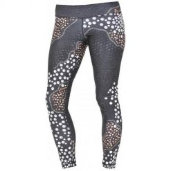 Legginsy treningowe damskie Reebok D Stud Legging. Szare obuwie sportowe damskie Reebok, bez wzorów, na fitness i siłownię. Za 357.00 zł.