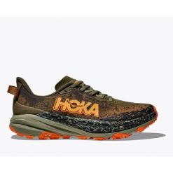 Hoka One One Speedgoat 6 Antique Olive Squash. Zielone buty sportowe męskie HOKA, z meshu, bez zapięcia, do biegania. Za 927.58 zł.