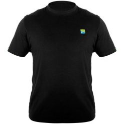 Koszulka Wędkarska Z Nadrukiem Preston Lightweight Black T-Shirt. Czarne koszulki sportowe męskie FOX, l, bez wzorów, sportowe, bez kołnierzyka. Za 94.99 zł.