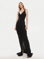 Elisabetta Franchi Sukienka wieczorowa AB-590-42E2-V760 Czarny Slim Fit. Czarne sukienki damskie Elisabetta Franchi, bez wzorów, z syntetyku, wizytowe, bez kołnierzyka, bez ramiączek. Za 2,509.00 zł.
