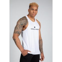 Tank top fitness męski Gorilla Weat Carter Stretch. Białe t-shirty męskie GORILLA WEAR, m, bez wzorów, z bawełny, militarne, bez kołnierzyka. Za 158.95 zł.