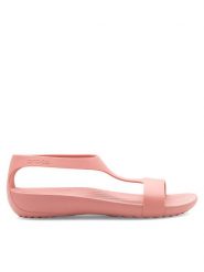 Crocs Sandały SERENA SANDAL 205469-682 Różowy. Czerwone sandały damskie Crocs, bez wzorów, z syntetyku, bez obcasa, na płaskiej podeszwie, bez zapięcia. Za 149.99 zł.