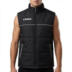 Męski Fitness Kamizelka Polonia Czarny-Biały. Białe kurtki męskie Legea, m, bez wzorów, z puchu, bez kaptura. Za 40.00 zł.