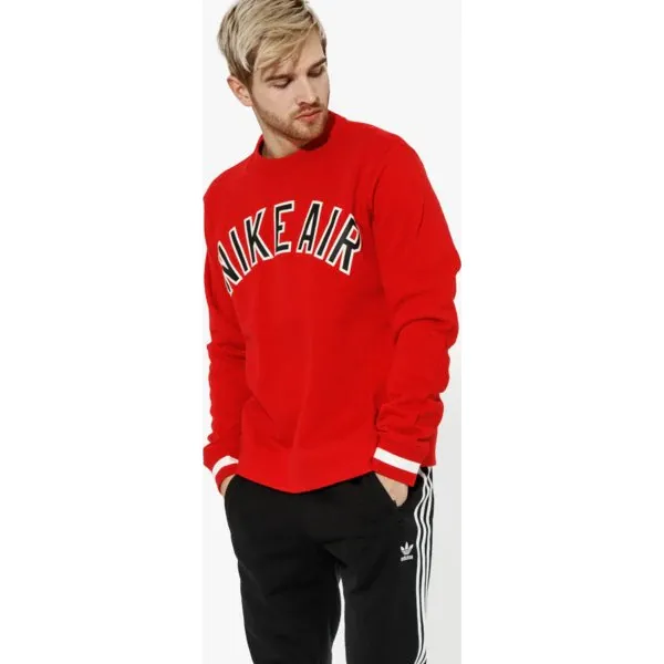 Nike Bluza M Nsw Nike Air Crew Flc Sportswear , czerwony, rozmiar L. Czerwone bluzy męskie Nike, l, bez wzorów, z bawełny, bez kaptura. W wyprzedaży za 199.99 zł.