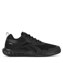 Buty do biegania Reebok. Czarne buty sportowe dziewczęce Reebok, bez wzorów, bez zapięcia, do biegania. Za 159.99 zł.