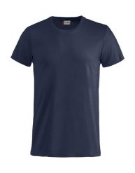 Clique Basic-T Junior Koszulka junior z bawełny, ściągacz przy szyi – dark navy. Białe t-shirty damskie CLIQUE, bez wzorów, z bawełny, klasyczne, bez kołnierzyka. Za 84.31 zł.